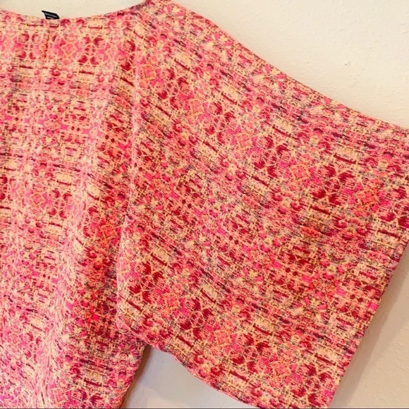 FOREVER 21 boho sunshine Print Crop blouse cottage womems size S - Picture 4 of 6